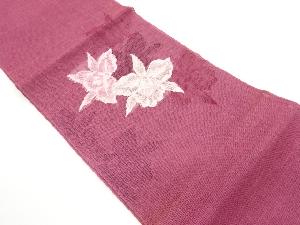  紗 花々模様織出し名古屋帯